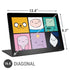 Adult Swim Adventure Time Character Tiles Universal Laptop 16.6in (13.4 x 9.7in) Skin